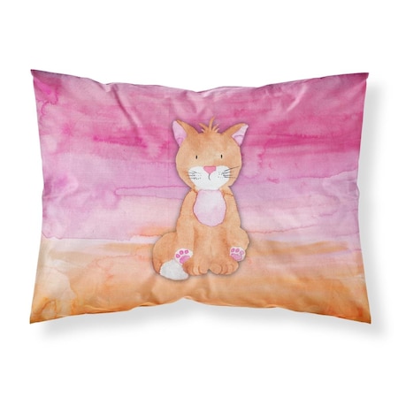 Carolines Treasures Carolines Treasures BB7354PILLOWCASE Orange Cat Watercolor Fabric Standard Pillowcase BB7354PILLOWCASE